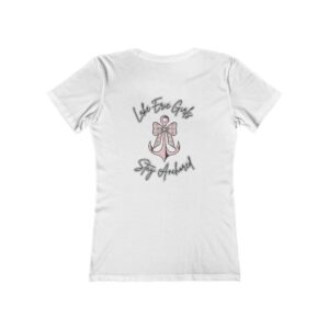 Lake Erie Girls Stay Anchored Bow & Anchor Fitted TeeBack Bay Edit