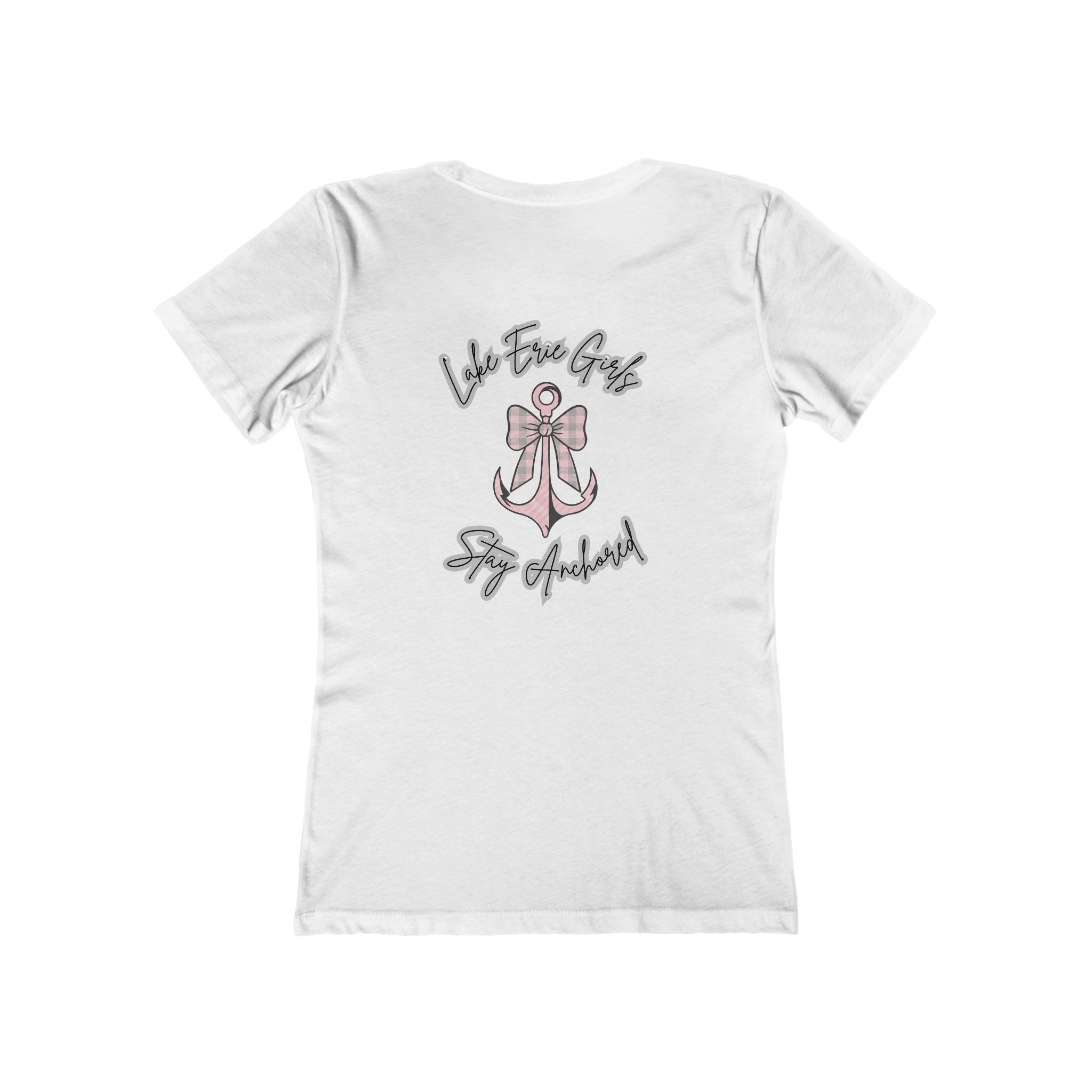 Lake Erie Girls Stay Anchored Bow & Anchor Fitted TeeBack Bay Edit 1 Lake Erie Girls Stay Anchored Bow & Anchor Fitted TeeBack Bay Edit
