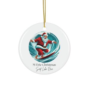 M-Erie Christmas -Ceramic Ornament - Surf Lake Erie