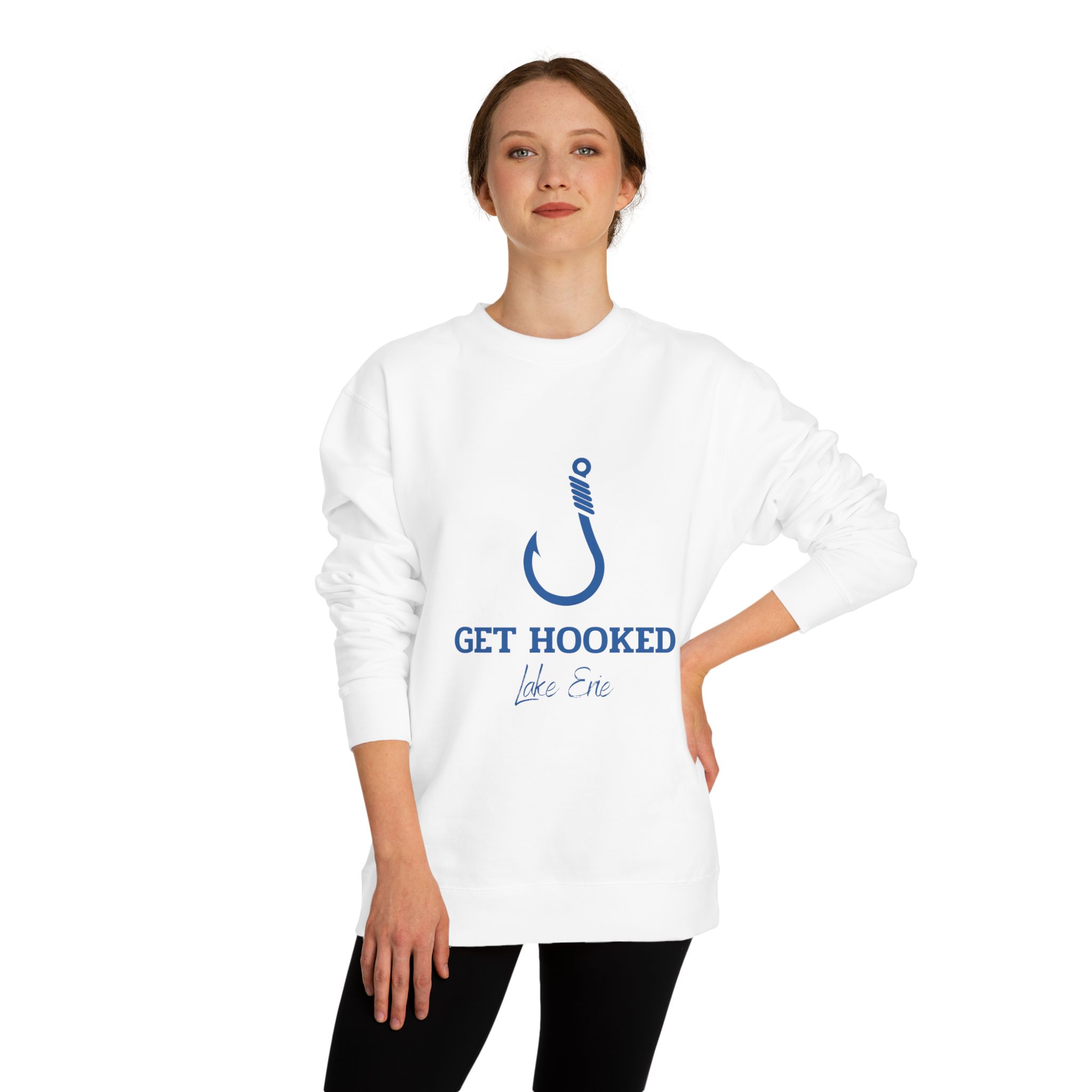 Get Hooked Lake Erie Sweatshirt — Fishing Crewneck 4 Get Hooked Lake Erie Sweatshirt — Fishing Crewneck - Image 4