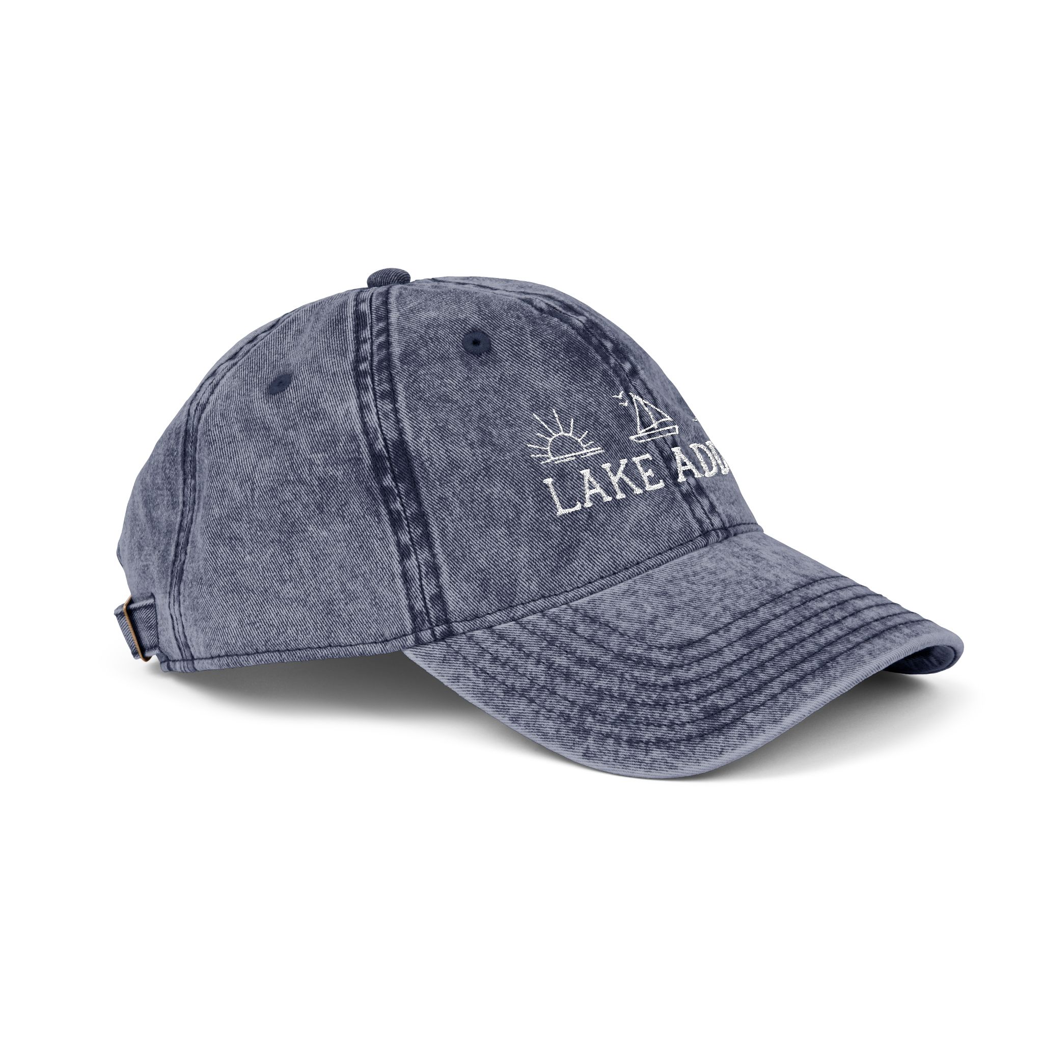 Lake Addict Embroidered Vintage Cap 2 Lake Addict Embroidered Vintage Cap - Image 2
