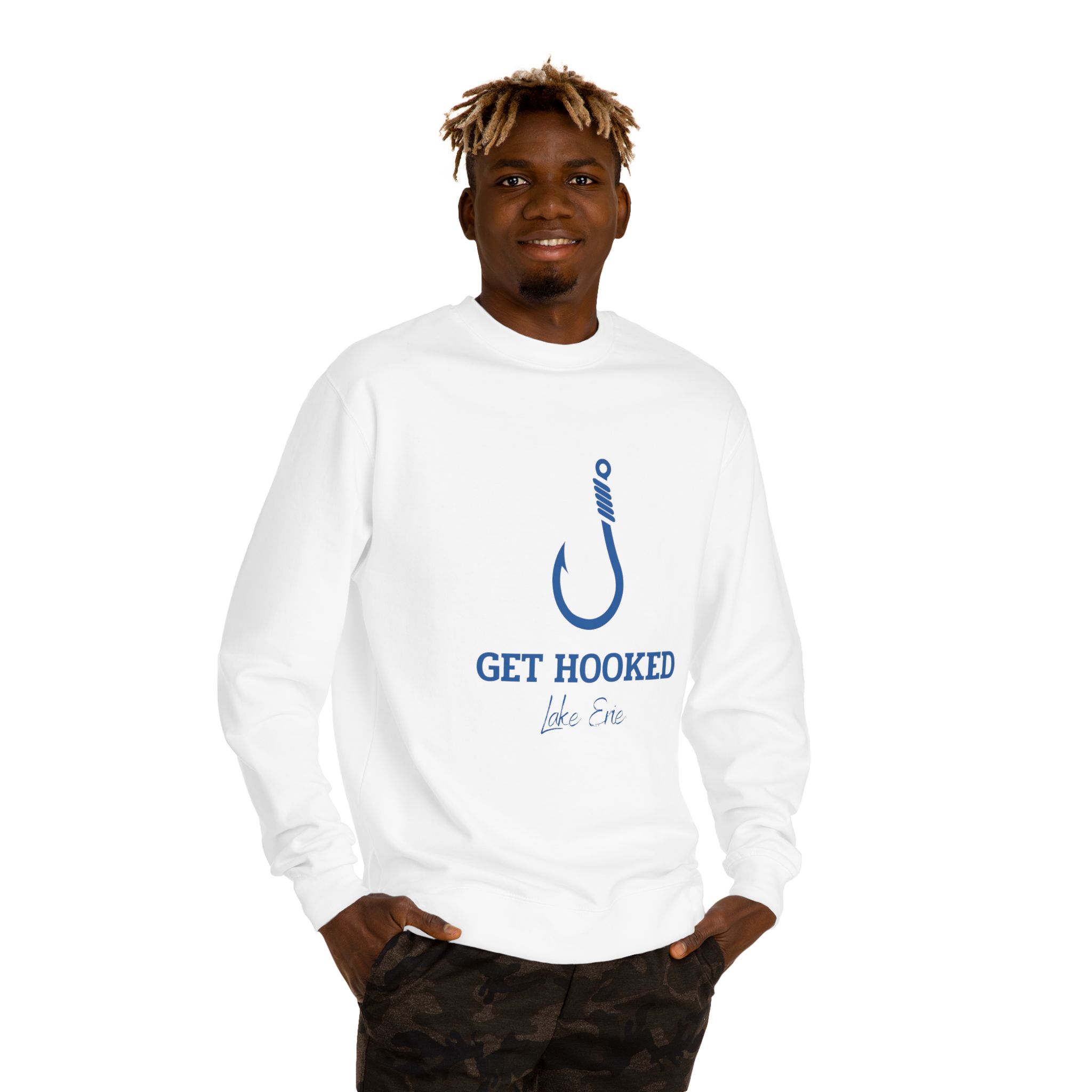 Get Hooked Lake Erie Sweatshirt — Fishing Crewneck 3 Get Hooked Lake Erie Sweatshirt — Fishing Crewneck - Image 3