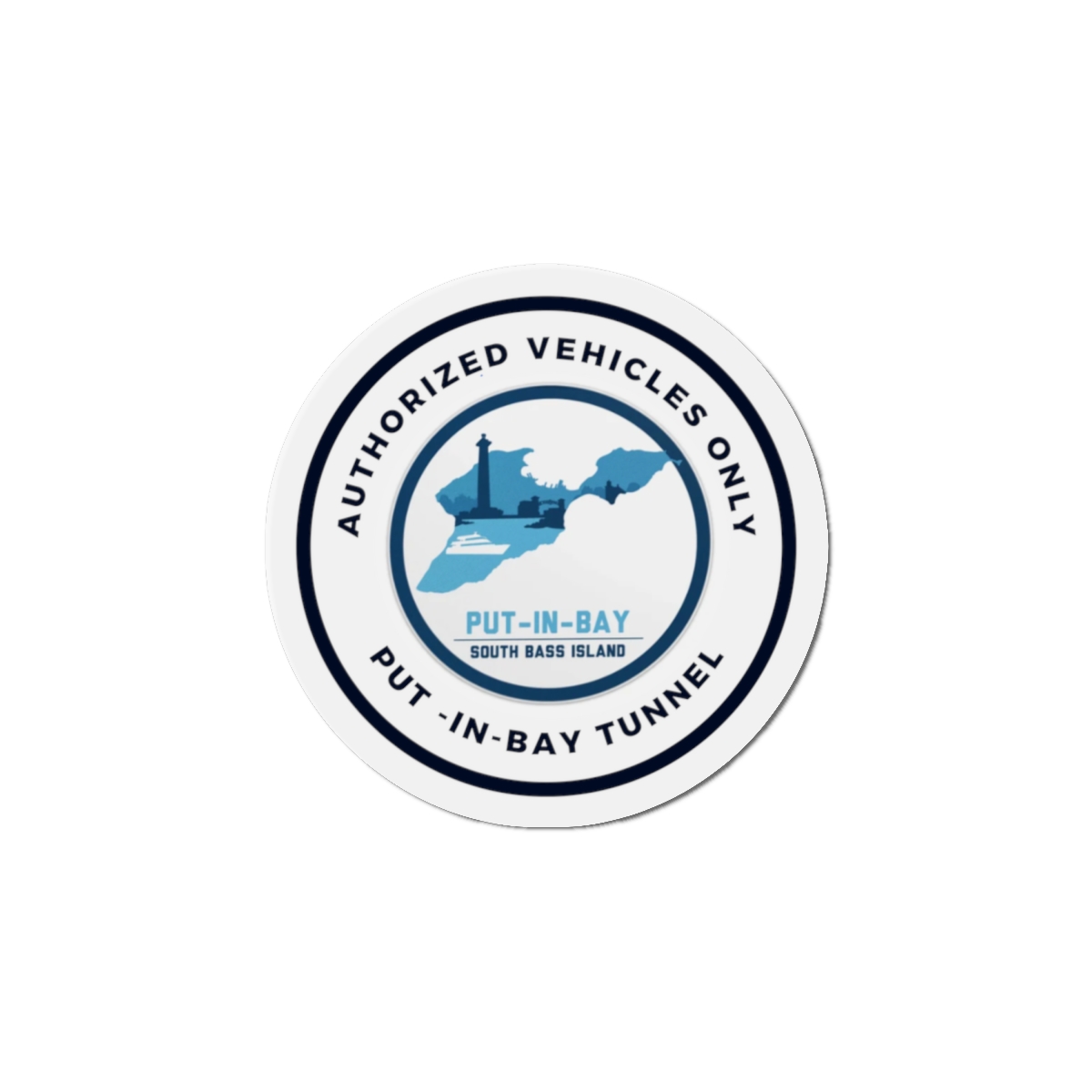 Put-in-Bay Tunnel "Authorized Vehicle Only" Pass Car Magnet 2 Put-in-Bay Tunnel "Authorized Vehicle Only" Pass Car Magnet - Image 2
