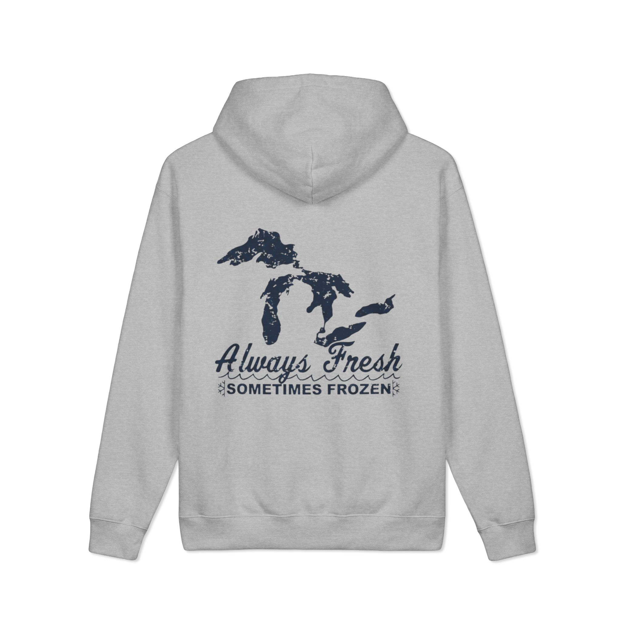 Lake Erie Hoodie ITC — 'Always Fresh (Sometimes Frozen)' Great Lakes Crewneck 2 Lake Erie Hoodie ITC — 'Always Fresh (Sometimes Frozen)' Great Lakes Crewneck - Image 2