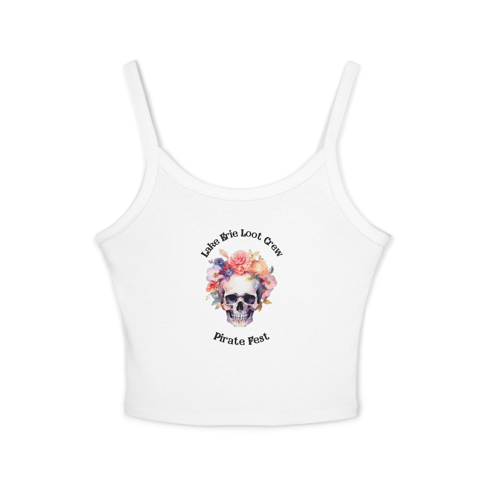 "Lake Erie Loot Crew" Women's Spaghetti Strap Pirate Fest Tank Top 1 "Lake Erie Loot Crew" Women's Spaghetti Strap Pirate Fest Tank Top