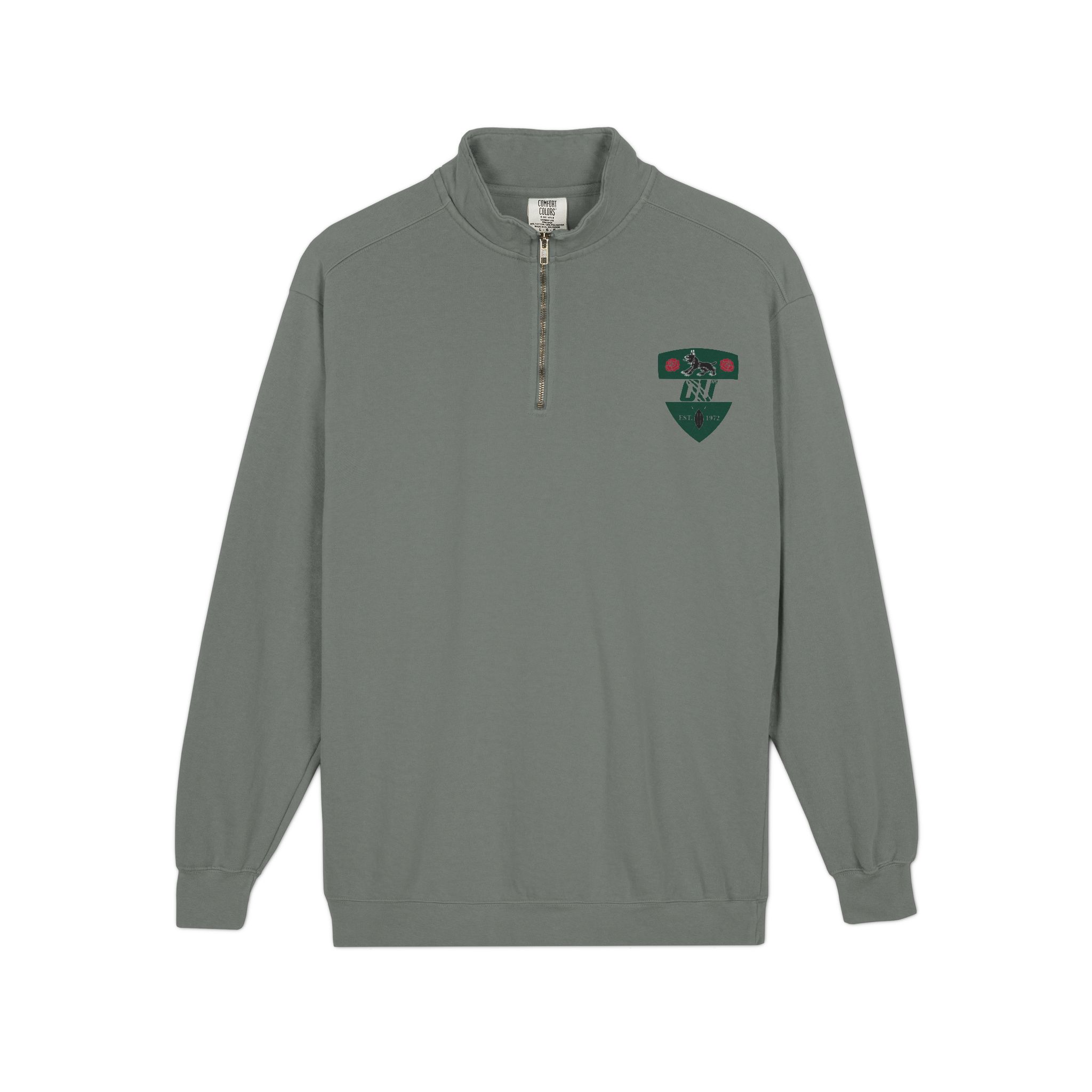OU Mens Rugby Quarter Zip Sweatshirt 5 OU Mens Rugby Quarter Zip Sweatshirt - Image 5