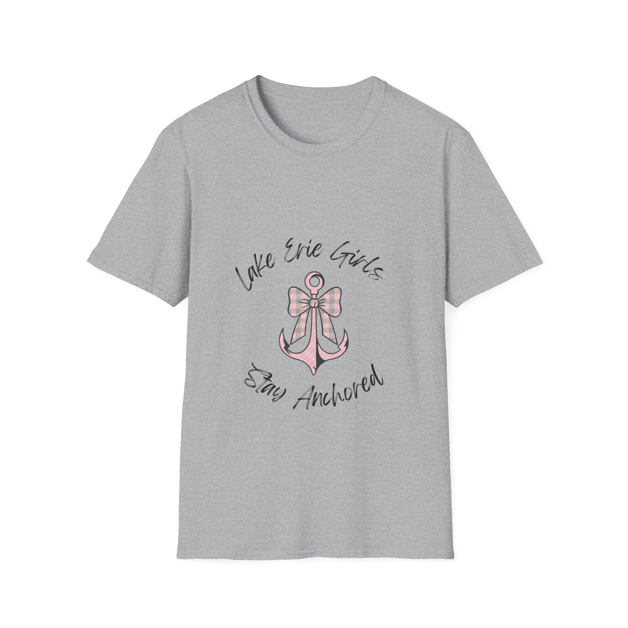 Pink Bow & Anchor Graphic Fitted Tee, “Lake Erie Girls Stay Anchored” 7 Pink Bow & Anchor Graphic Fitted Tee, “Lake Erie Girls Stay Anchored” - Image 7