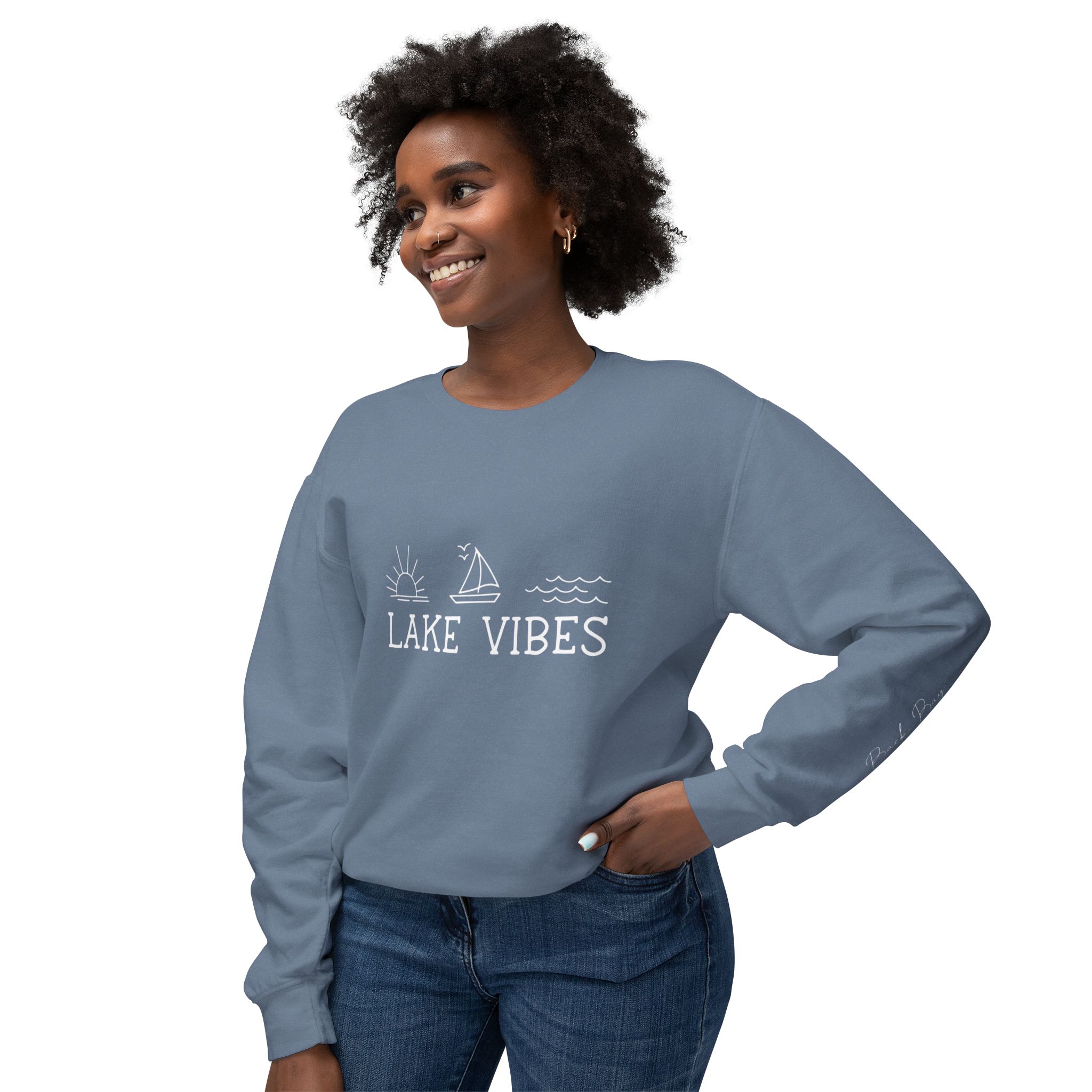 Lake Vibes Unisex Crewneck Sweatshirt – Signature Back Bay Edit 3 Lake Vibes Unisex Crewneck Sweatshirt – Signature Back Bay Edit - Image 3