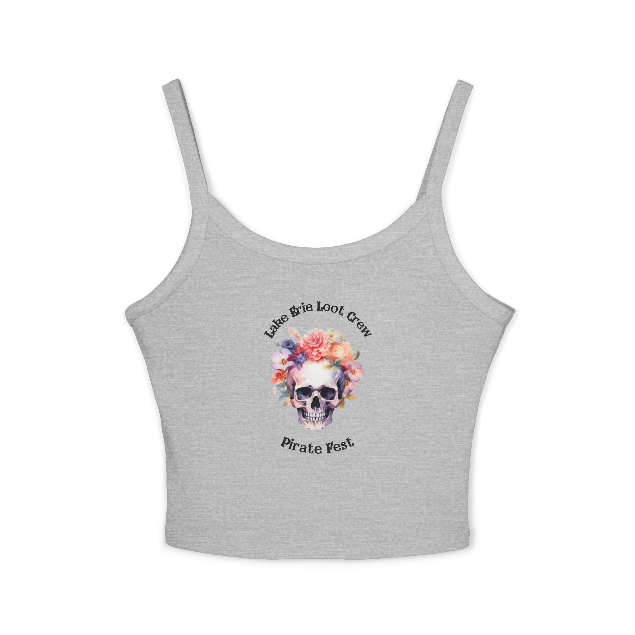 "Lake Erie Loot Crew" Women's Spaghetti Strap Pirate Fest Tank Top 9 "Lake Erie Loot Crew" Women's Spaghetti Strap Pirate Fest Tank Top - Image 9