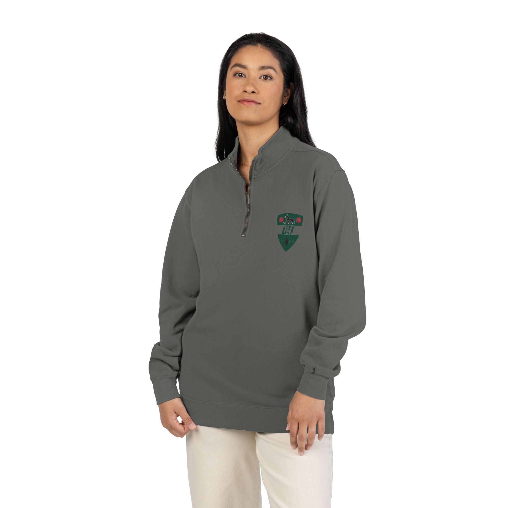 OU Mens Rugby Quarter Zip Sweatshirt 3 OU Mens Rugby Quarter Zip Sweatshirt - Image 3